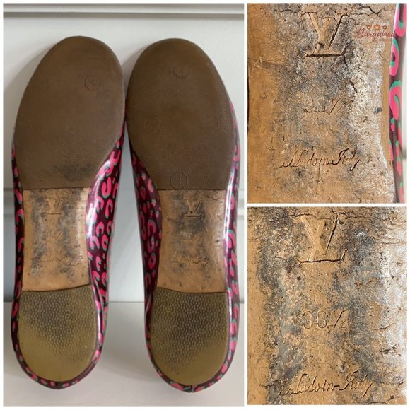 Auth Louis Vuitton Patent Leather Leopard Print Stephen Sprouse Ballet Flats 8.5 - Picture 6 of 13